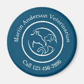 獣医による顧客プロモーションビジネス磁石 マグネット (正面)