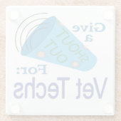 獣医に向かって大声で叫ぶ ガラスコースター (裏面)