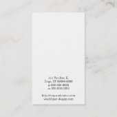 獣医のあと波の文字 名刺 (裏面)