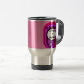 獣医のおもしろタンブラー"コーヒーおよび犬の毛" トラベルマグ (正面右)