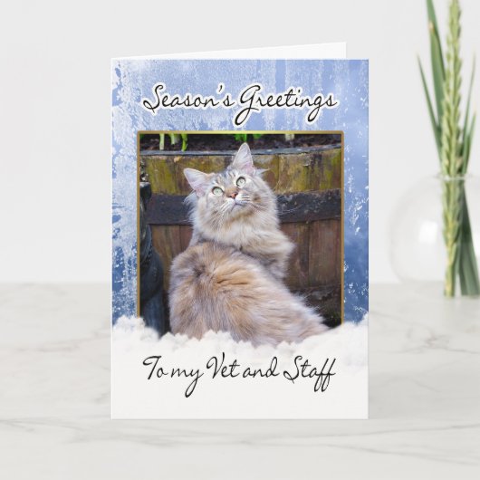 獣医のためのクリスマスカード-獣医のクリスマスカード、Seaso シーズンカード (正面)