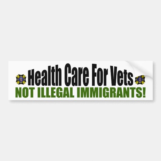 獣医のためのヘルスケア バンパーステッカー (正面)