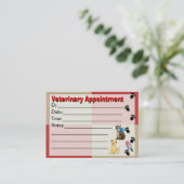 獣医のアポイントメントのメモカード 予約カード (スタンド正面)