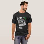 獣医のクリスマスサンタス一覧おもしろい Tシャツ (正面フル)