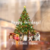  獣医のクリスマスツリー&キャッツ&ドッグ ウィンドウサイン (シート2)
