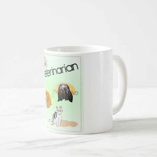獣医のコーヒー・マグ コーヒーマグカップ (正面右)