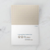 獣医のサンキューカードを前足で洗う(taupe/brown) サンキューカード (内部)