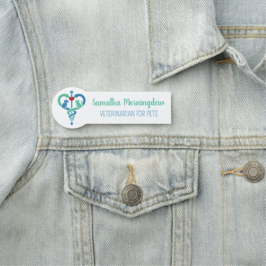 獣医のシンボル カドゥケウス - ファンタジー 1 名札 (インサイチュ)