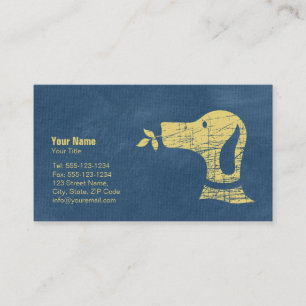 獣医のドッグウォーカーのペットの世話の青のアポイントメント 予約カード