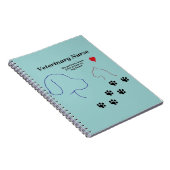 獣医のナース-私のハートの足のプリント ノートブック (右側)