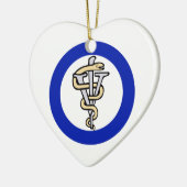 獣医のロゴ セラミックオーナメント (左)