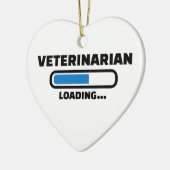 獣医のローディング セラミックオーナメント (左)