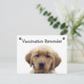 獣医の予防接種リマインダーパピーポストカード ポストカード (スタンド正面)