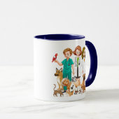 獣医の人々の背景 マグカップ (正面右)