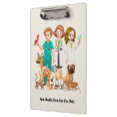 獣医の人の背景 クリップボード (左)