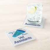 獣医の助手に大声で言う ガラスコースター (アングル)