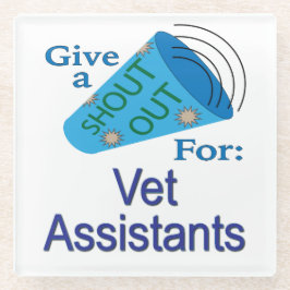 獣医の助手に大声で言う ガラスコースター