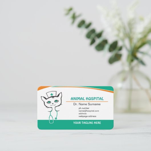 獣医の医者または医院のための名刺 名刺 (スタンド正面)