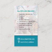 獣医の医者または医院のためのBusines 名刺 (裏面)