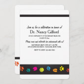 獣医の卒業の招待状 招待状 (正面/裏面)