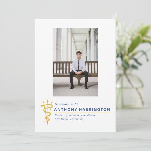 獣医の卒業アギーブルー金ゴールド 案内状 (スタンド正面)