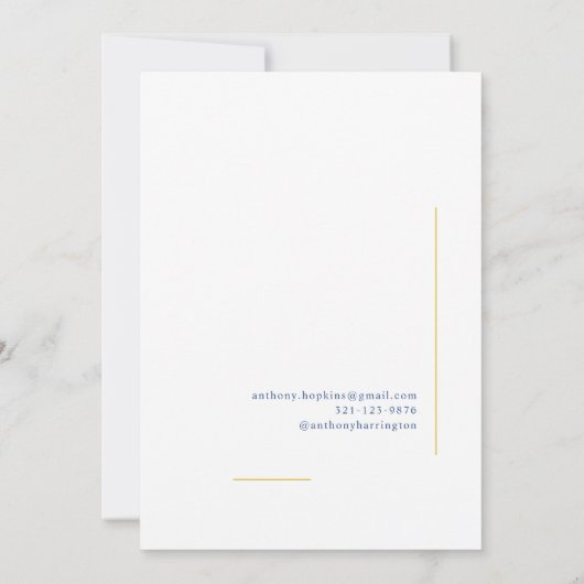 獣医の卒業アギーブルー金ゴールド 案内状 (裏面)