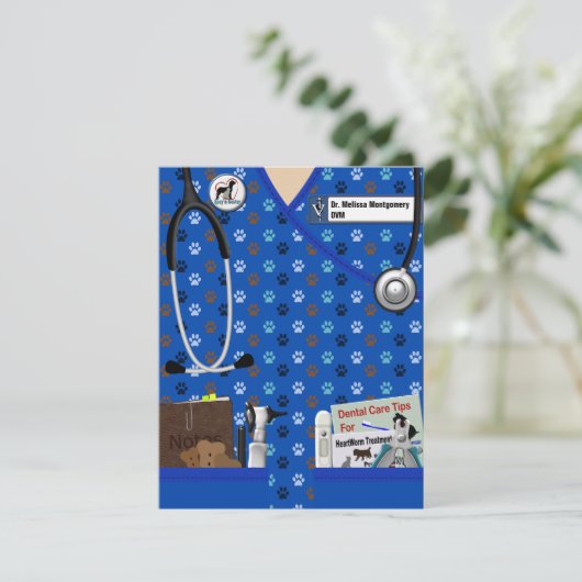 獣医の卒業発表（青） 招待状 (スタンド正面)