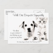 獣医の同情カード子犬と子猫 ポストカード (正面/裏面)