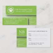 獣医の名刺 予約カード (正面/裏面)