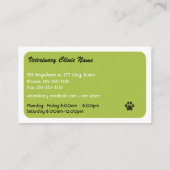 獣医の名刺 名刺 (裏面)