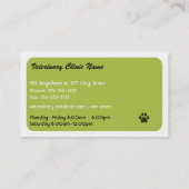 獣医の名刺 名刺 (裏面)