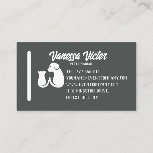 獣医の名刺 名刺 (裏面)