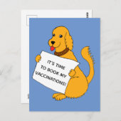 獣医の外科の犬の予防接種のアラーム ポストカード (正面/裏面)