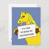 獣医の外科の馬の予防接種のアラーム ポストカード (正面/裏面)