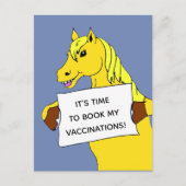 獣医の外科の馬の予防接種のアラーム ポストカード (正面)