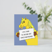 獣医の外科の馬の予防接種のアラーム ポストカード (スタンド正面)