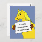 獣医の外科の馬の予防接種のアラーム ポストカード (正面/裏面)