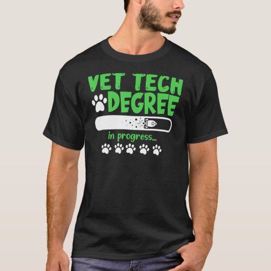 獣医の学生の獣医の学位を取得 Tシャツ (正面)