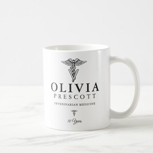 獣医の専門の卒業|の退職 コーヒーマグカップ (右)