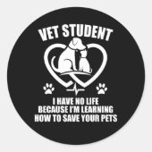 獣医の将来の獣医が獣医になる ラウンドシール (正面)