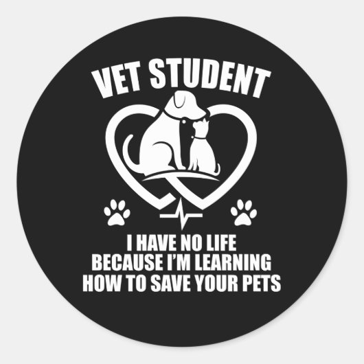 獣医の将来の獣医が獣医になる ラウンドシール (正面)