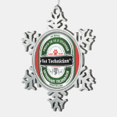 獣医の技術のクリスマスのオーナメント スノーフレークピューターオーナメント (右)