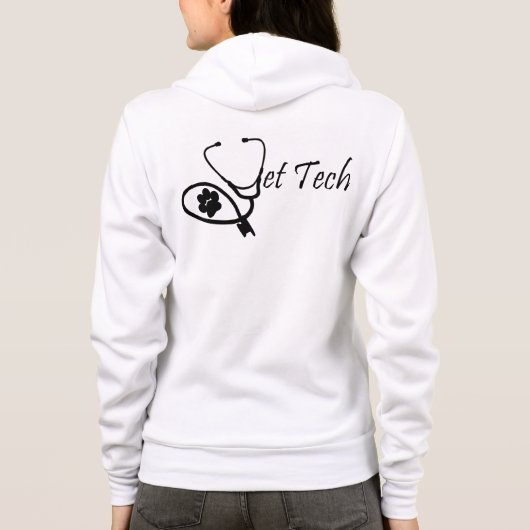 獣医の技術のフード付きスウェットシャツ パーカ (裏面)