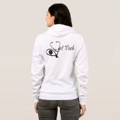 獣医の技術のフード付きスウェットシャツ パーカ (裏面フル)