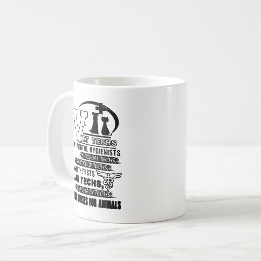 獣医の技術の仕事のマグ コーヒーマグカップ (正面左)