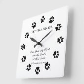 獣医の技術の祈りの言葉の柱時計 スクエア壁時計 (傾斜)