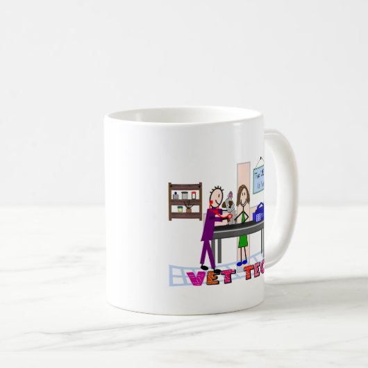 獣医の技術の芸術のギフト コーヒーマグカップ (正面右)