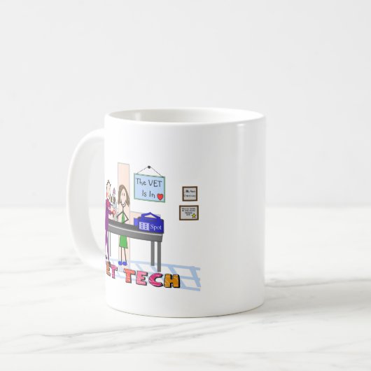獣医の技術の芸術のギフト コーヒーマグカップ (正面左)