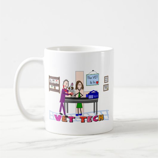 獣医の技術の芸術のギフト コーヒーマグカップ (左)