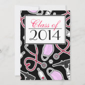 獣医の技術者の学校の卒業の招待 招待状 (正面)